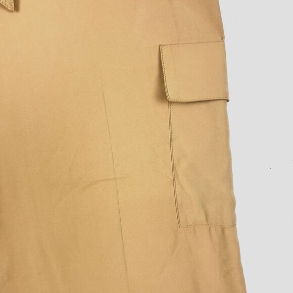 Dress Pants Slacks High Waist Women’s SZ 18 Belted zip Butterscotch Loose Fit - Picture 8 of 8